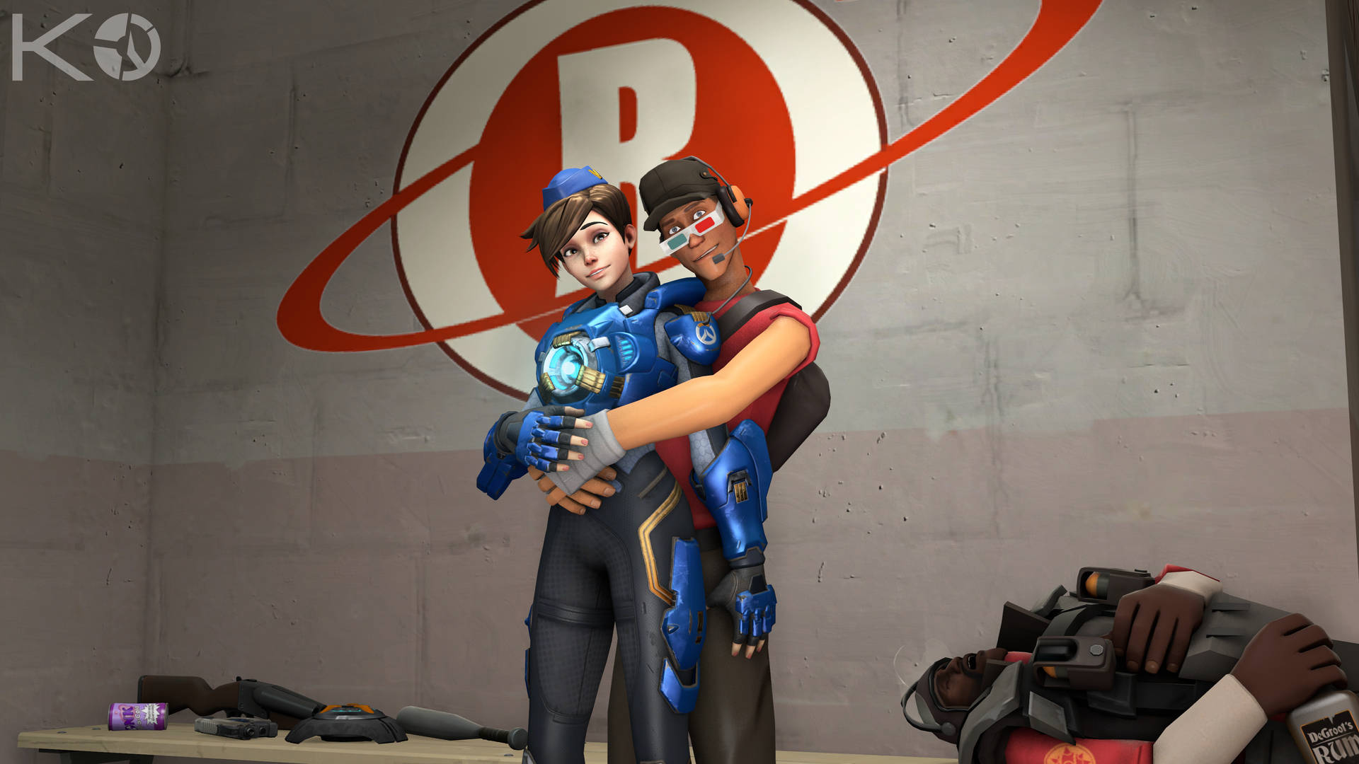 Tf2 4k Scout And Tracer Scene Wallpaper