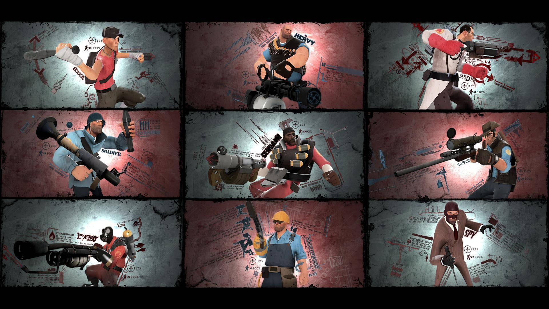 TF2 In-Game Characters Wallpaper