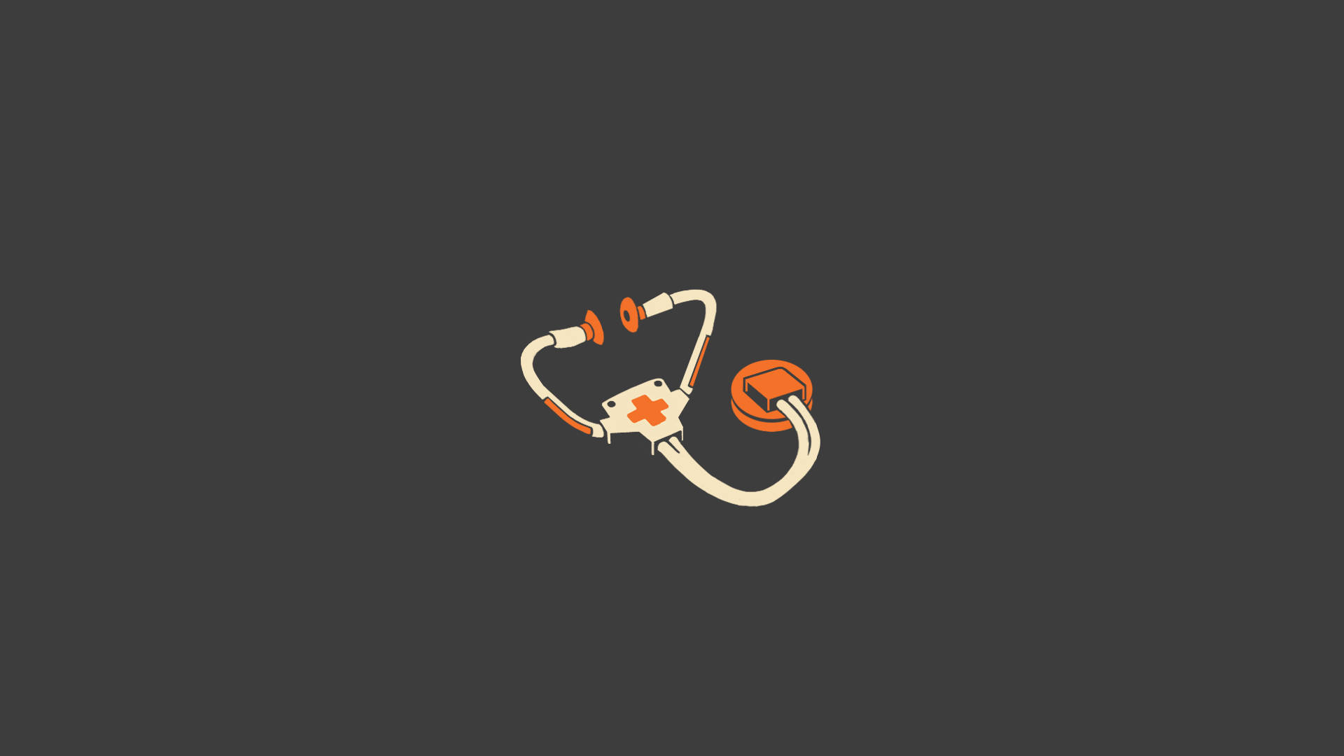 A Logo With A Stethoscope On It Wallpaper