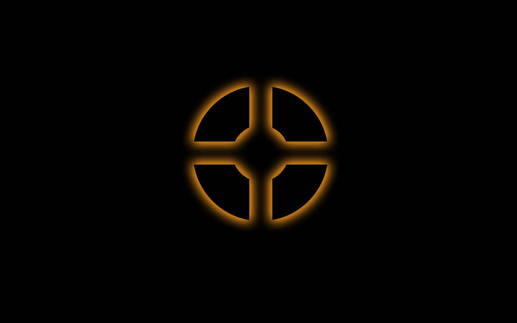 Unfondo Negro Con Un Símbolo De Cruz Amarilla Fondo de pantalla