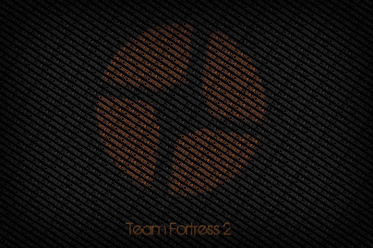 Official logo of the classic, team-based shooter game - Team Fortress 2. Wallpaper