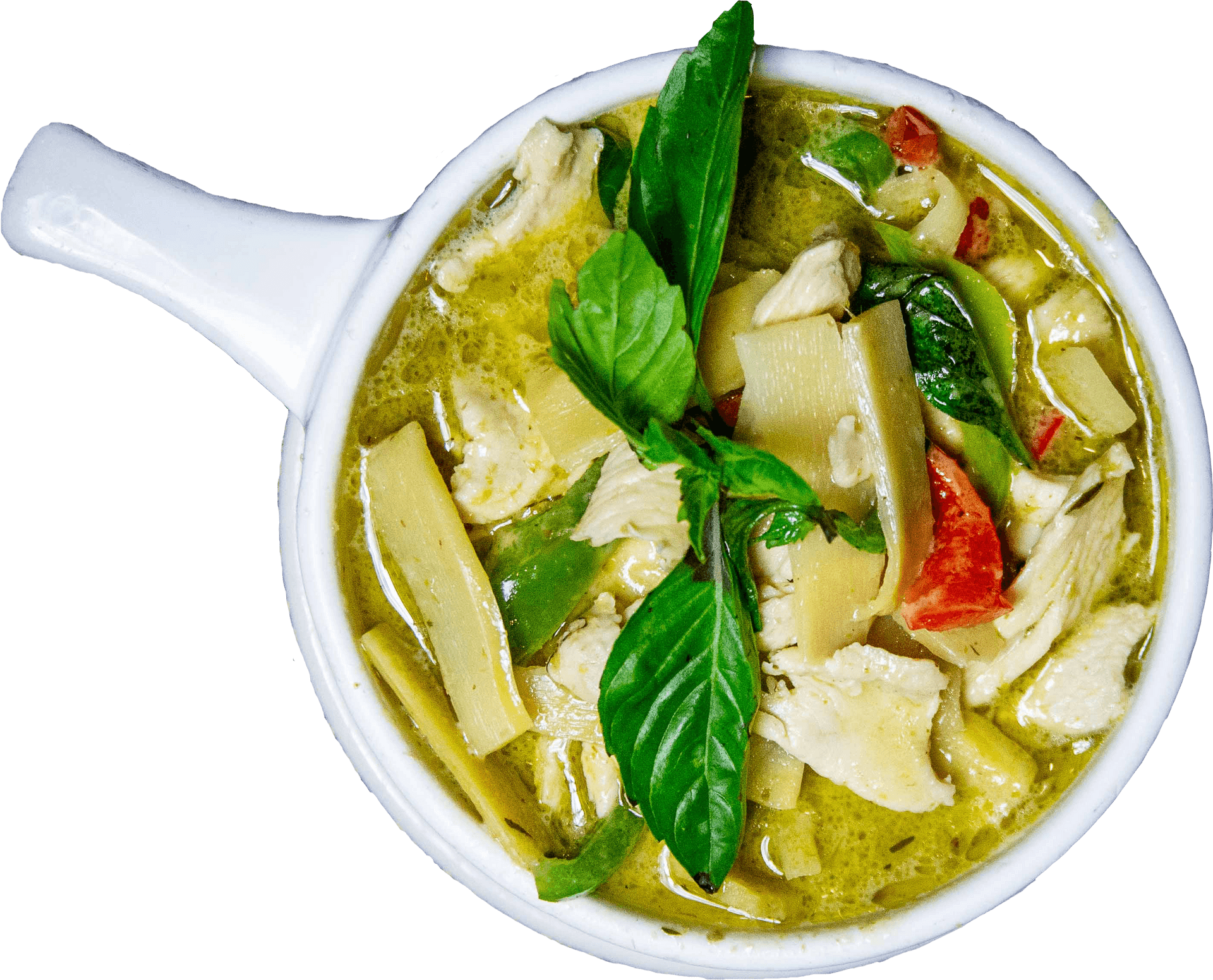 Thai Green Curry Chicken Basil PNG