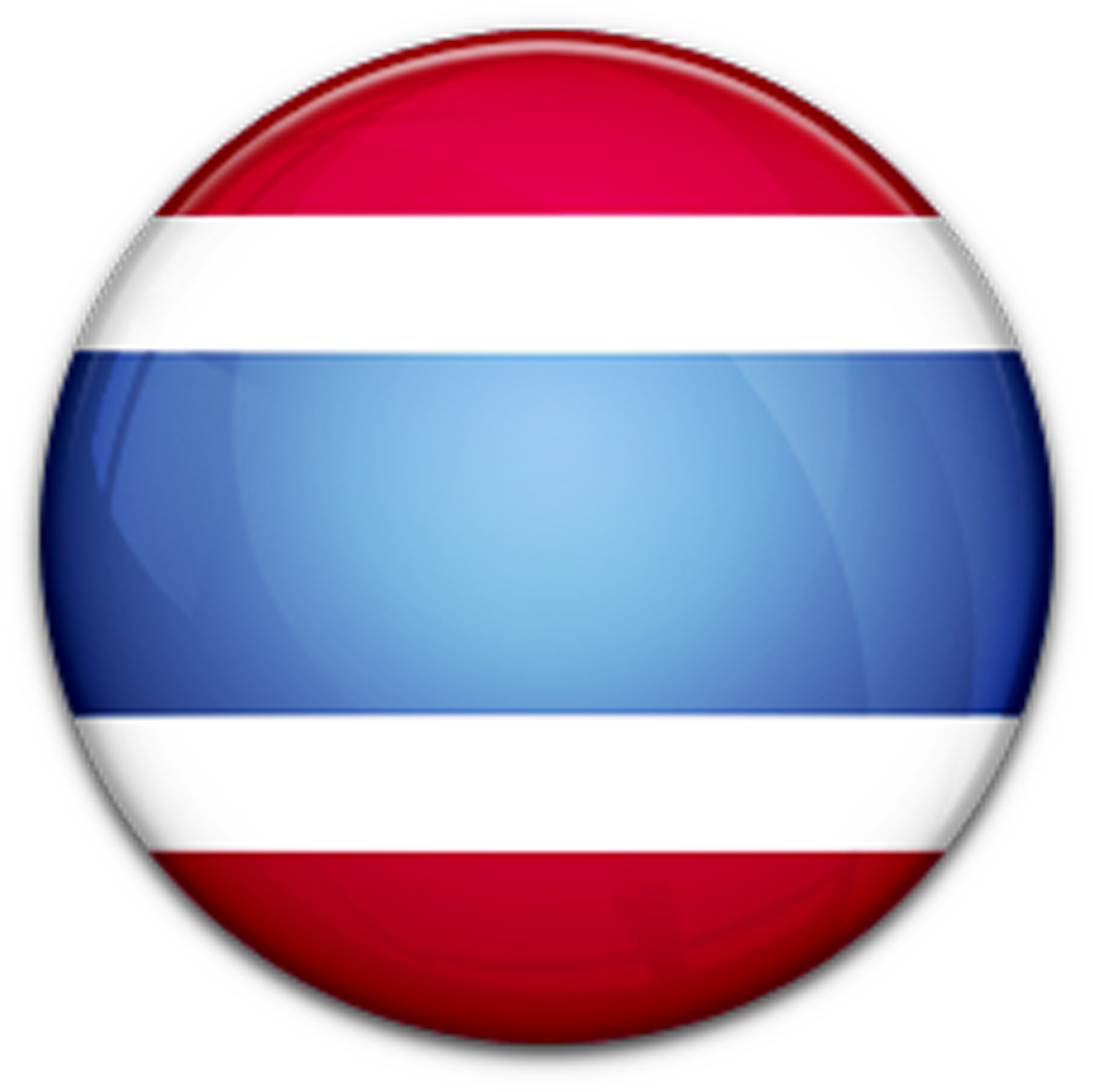 Thai National Flag Button PNG