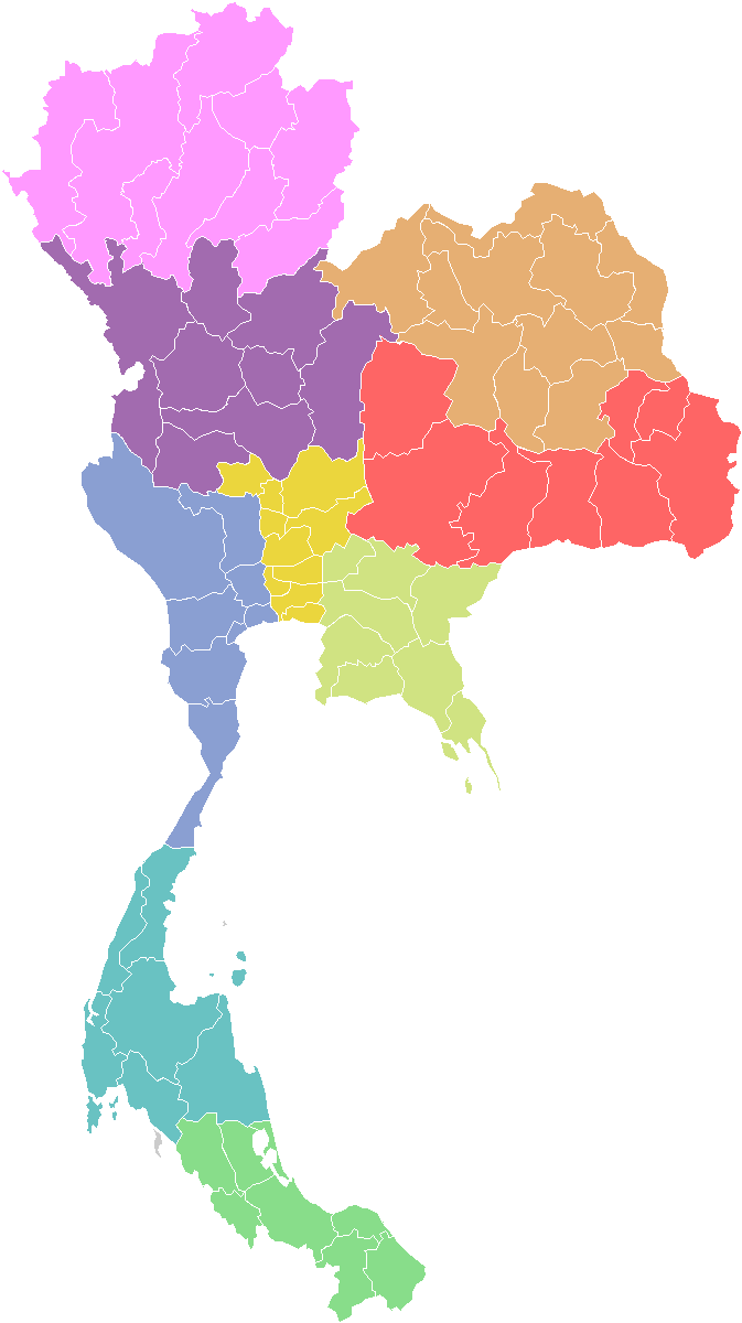 Thailand Administrative Divisions Map PNG