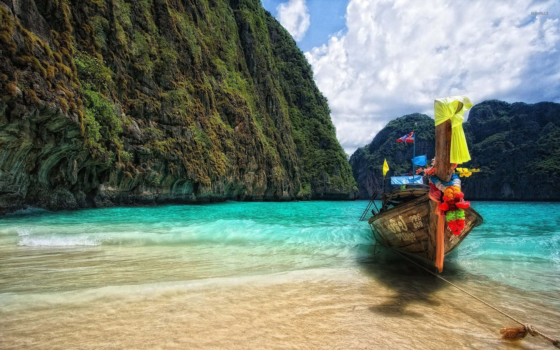 Impresionanteparaíso De Playa En Tailandia. Fondo de pantalla