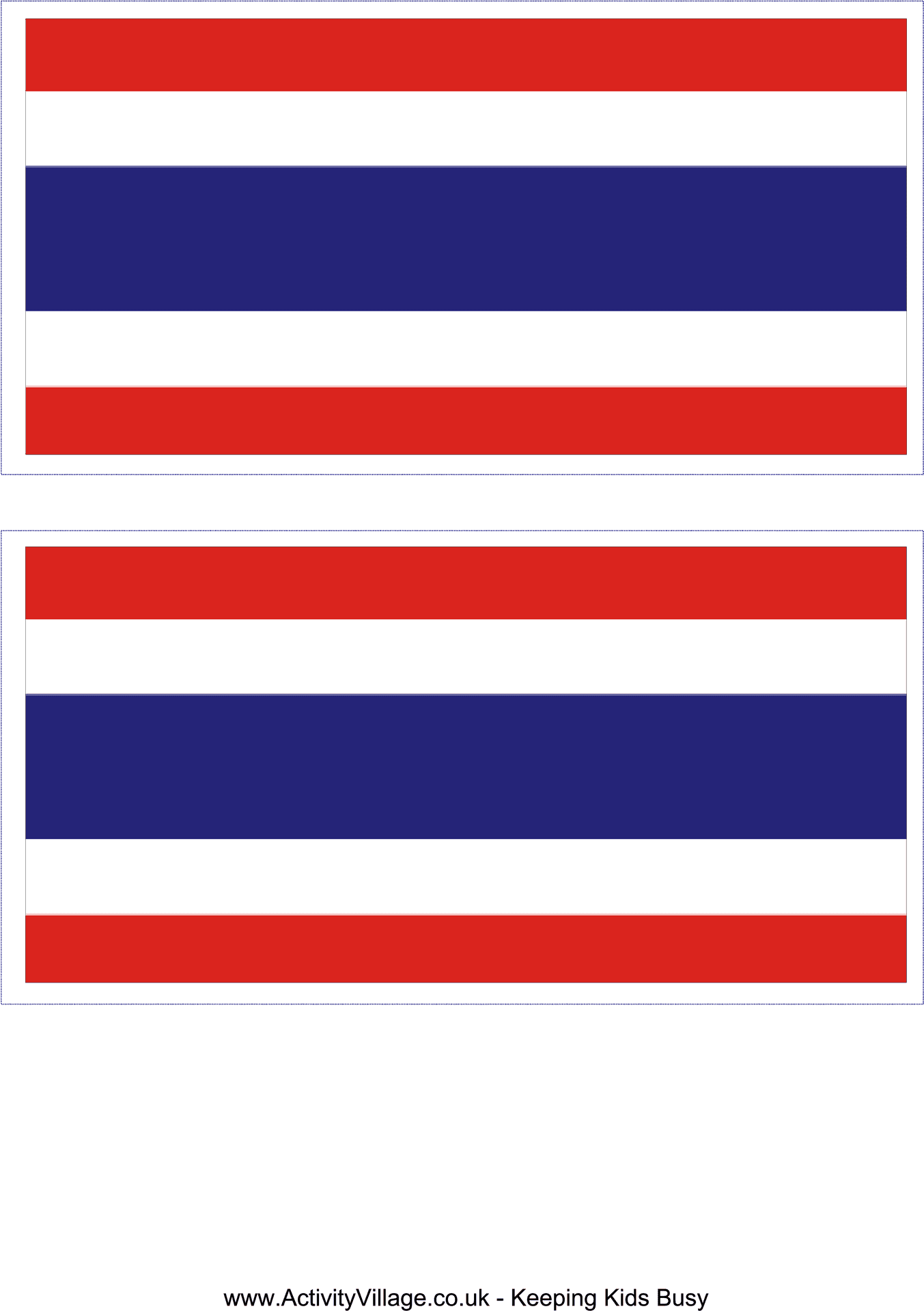 Thailand Flag Comparison PNG
