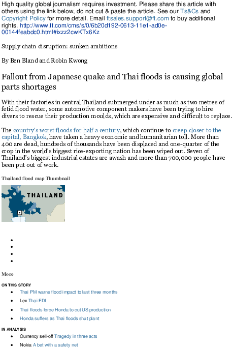 Thailand Flood Impact News Article PNG