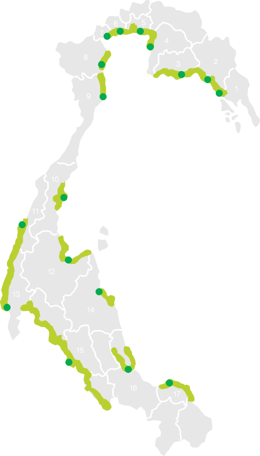 Thailand Geographical Divisions Map PNG