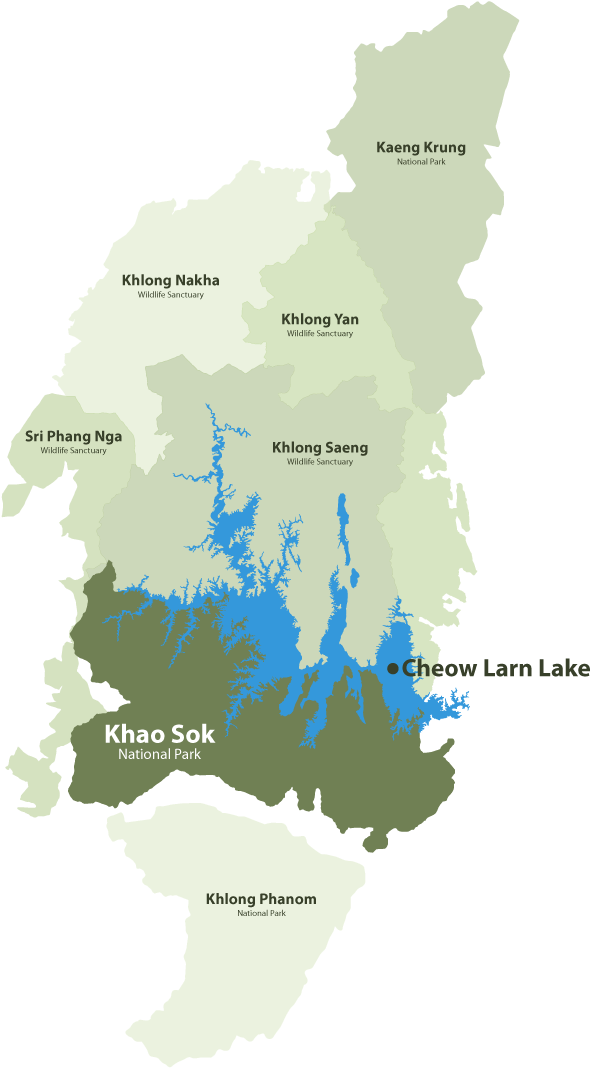 Thailand Khao Sok National Park Map PNG