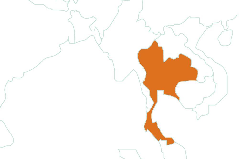 Thailand Map Highlighted Region PNG