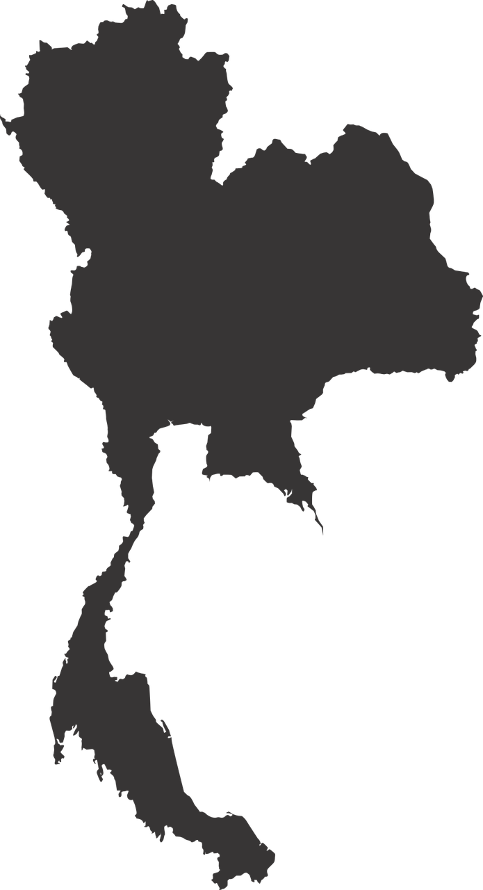 Thailand Map Silhouette PNG