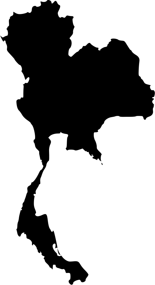 Thailand Map Silhouette PNG