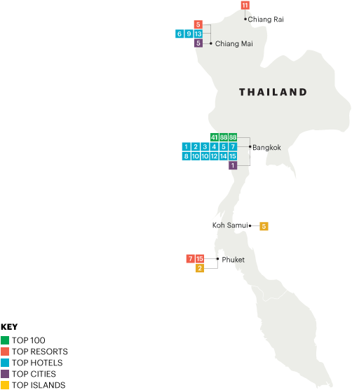 Thailand Travel Destinations Map PNG