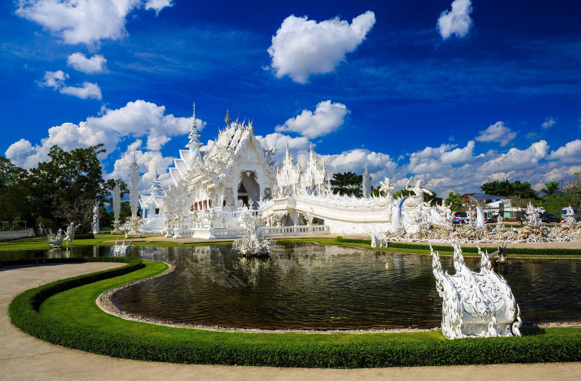 Tailandia Tempio Bianco Sfondo