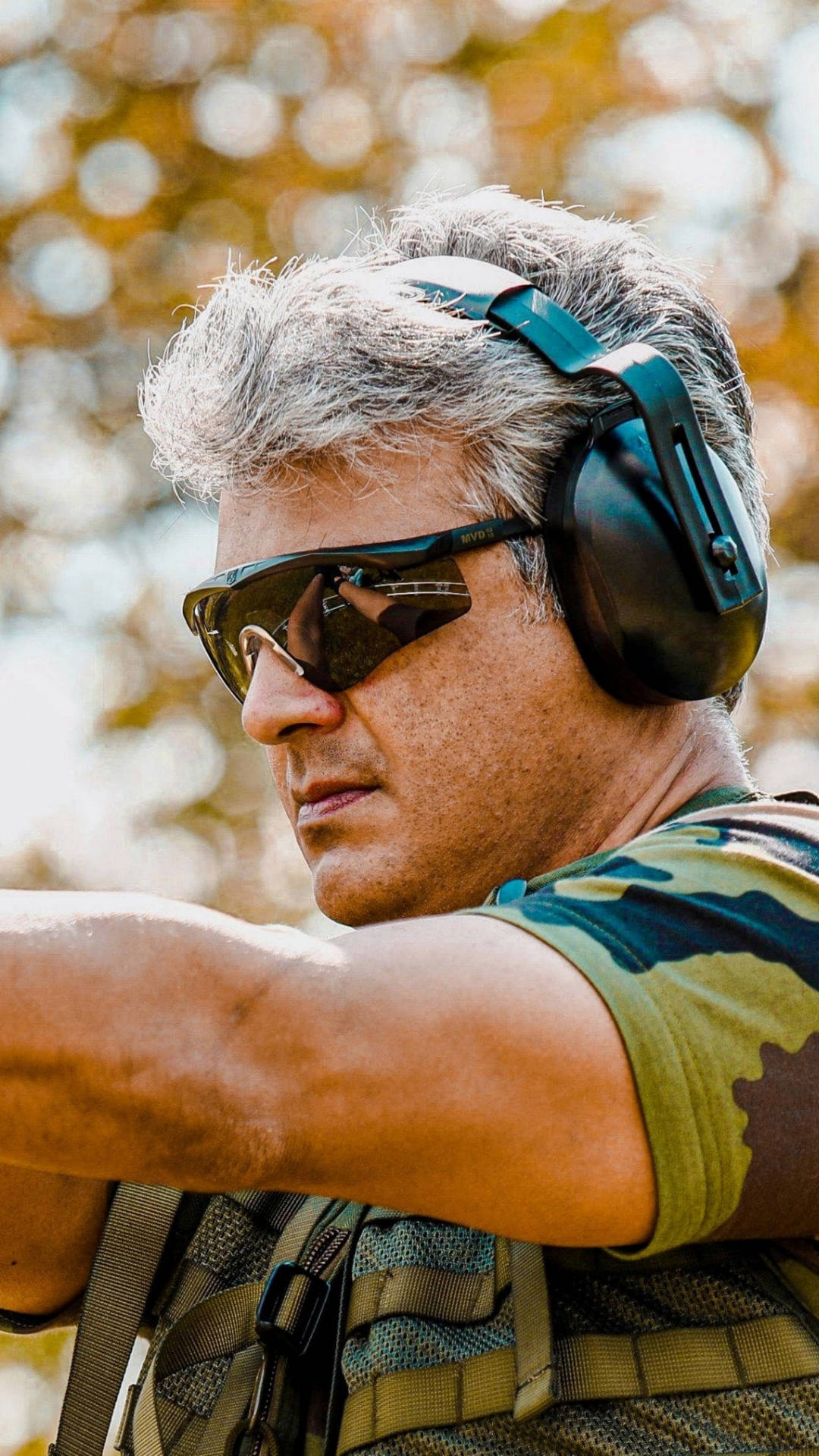 Thala Ajith In Rifle Shooting Competition Wallpaper