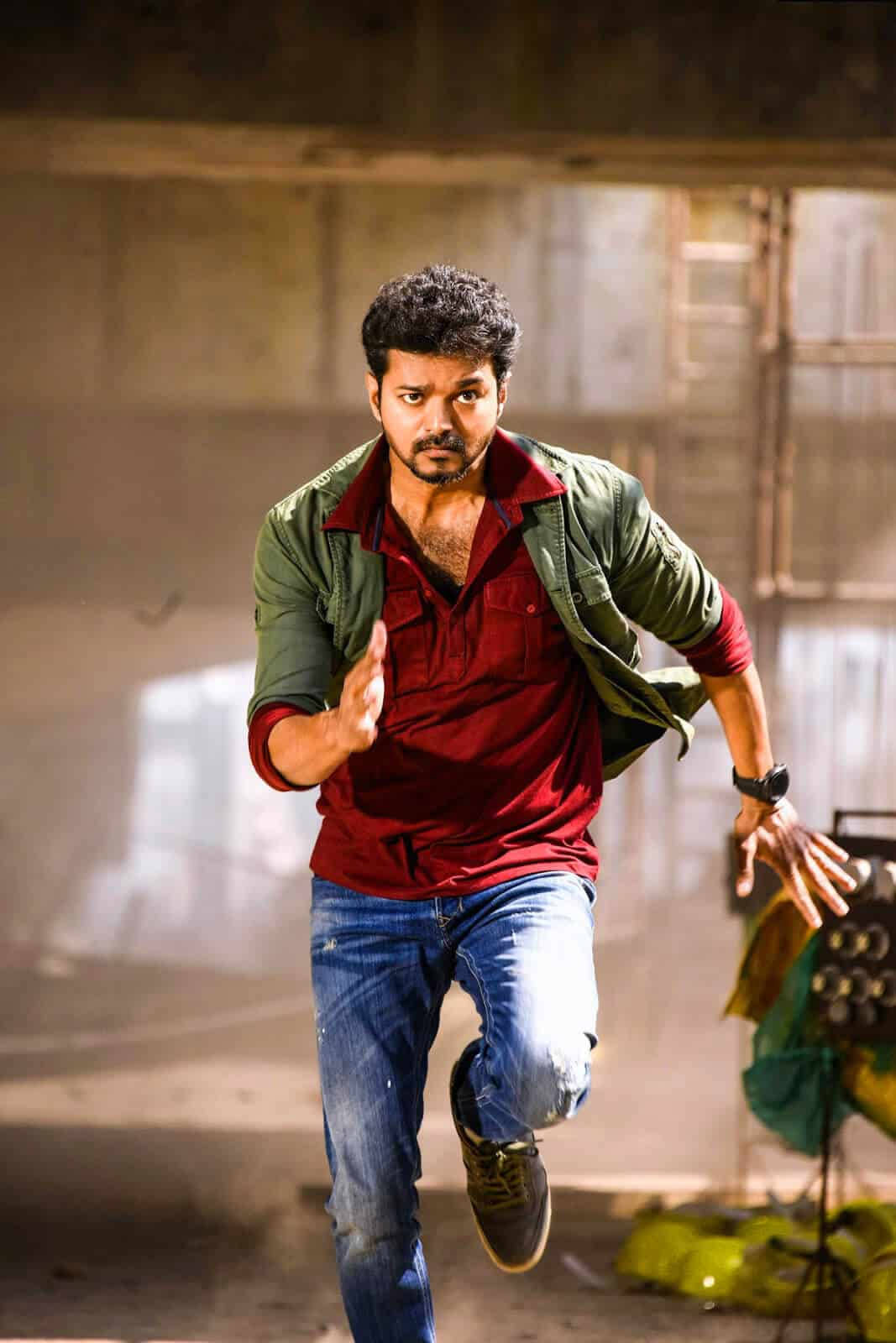 Dynamic Thalapathy in High Definition Action Wallpaper