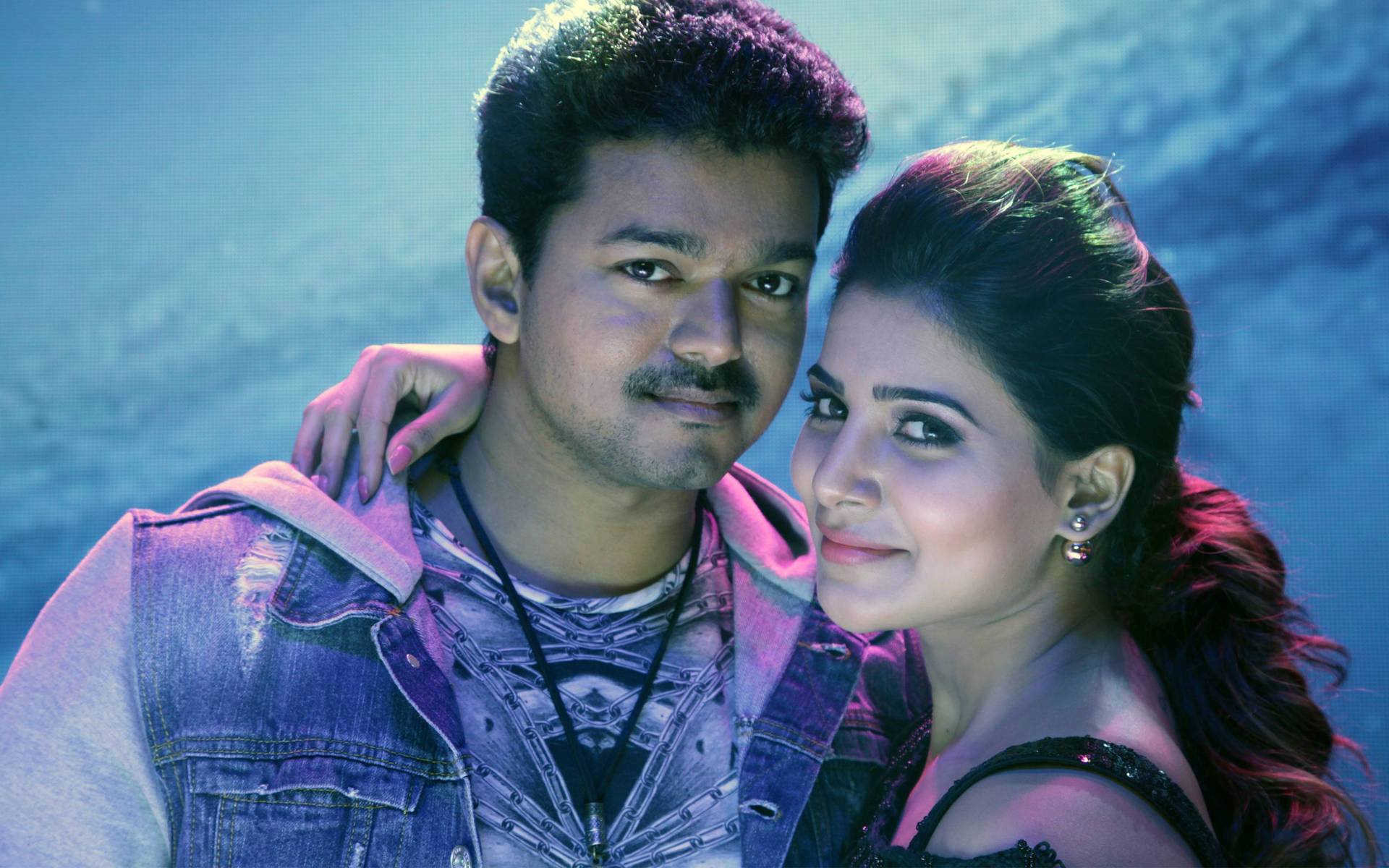 Thalapathy Vijay And Woman Background