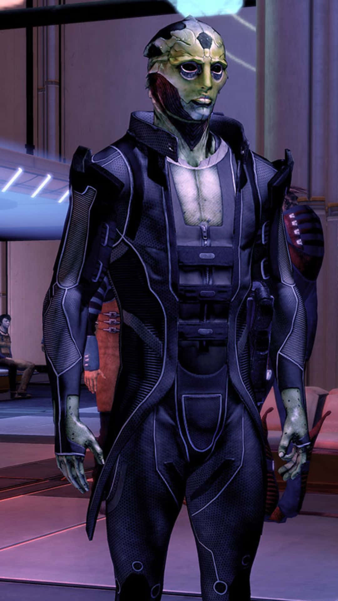 Thane Krios - Fierce Assassin of Mass Effect Wallpaper
