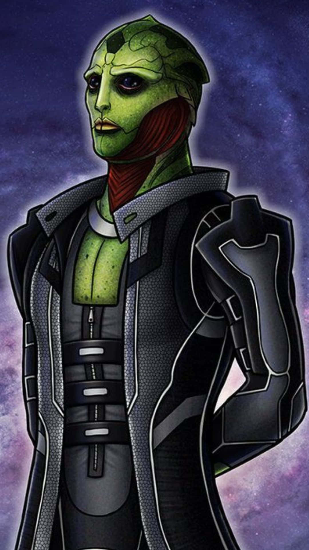 Thane Krios, the Drell Assassin in Action Wallpaper