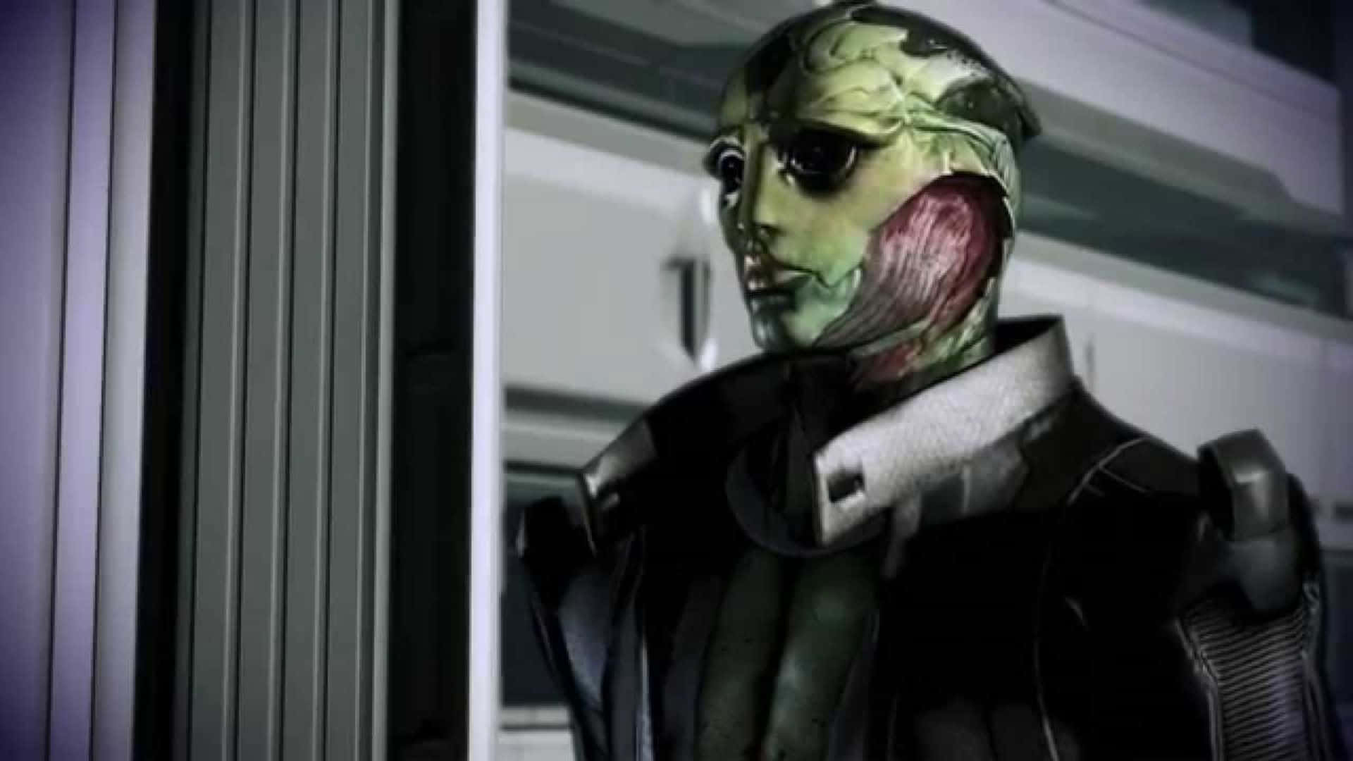 Thane Krios, the Drell Assassin in Action Wallpaper