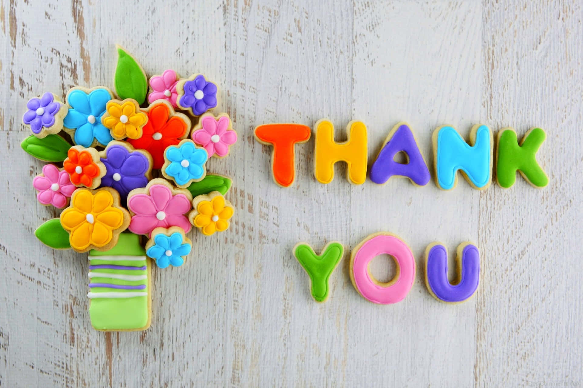 Thank You Background Image in Floral Style
