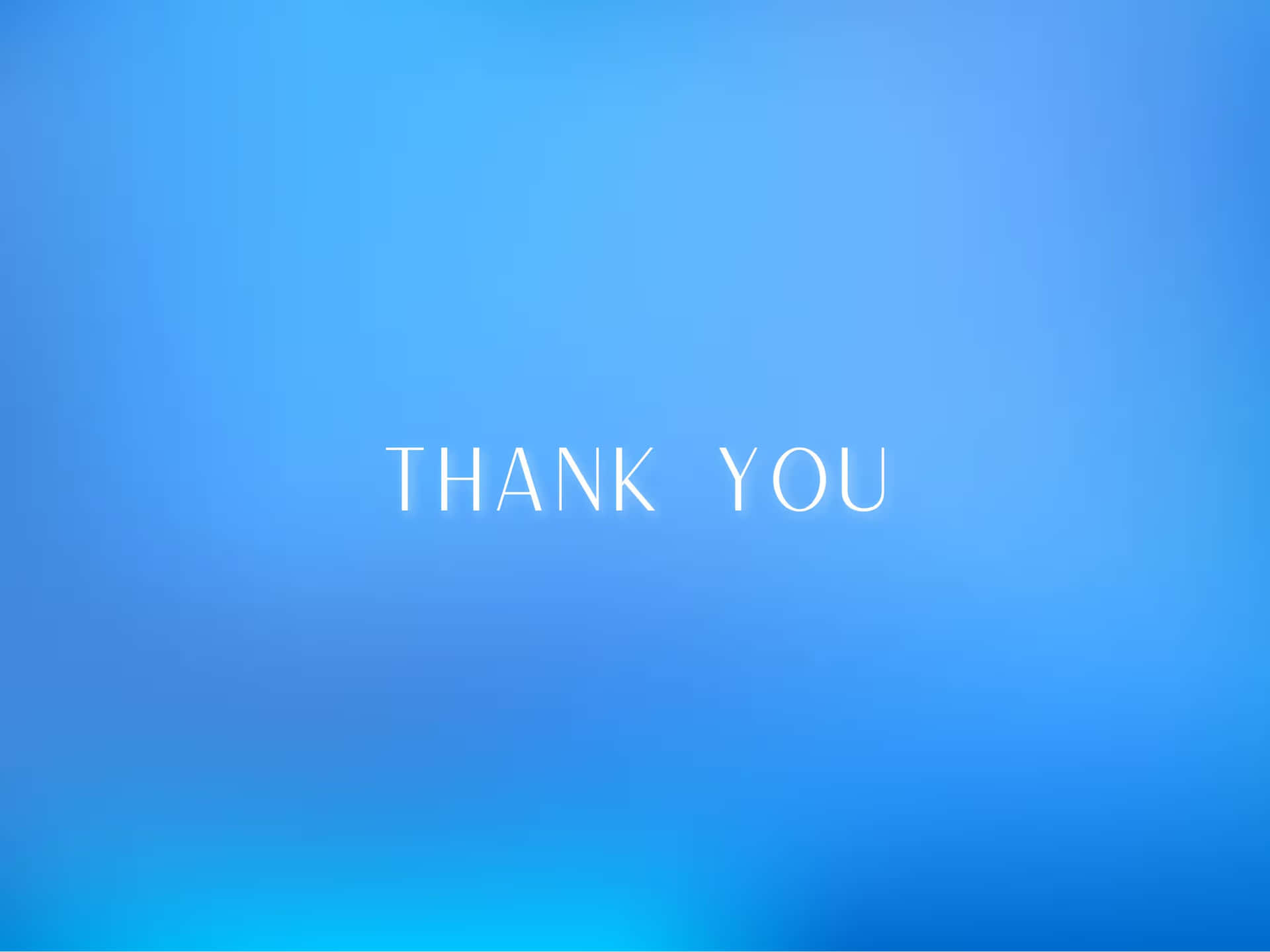 Thank You Blue Gradient Background Wallpaper
