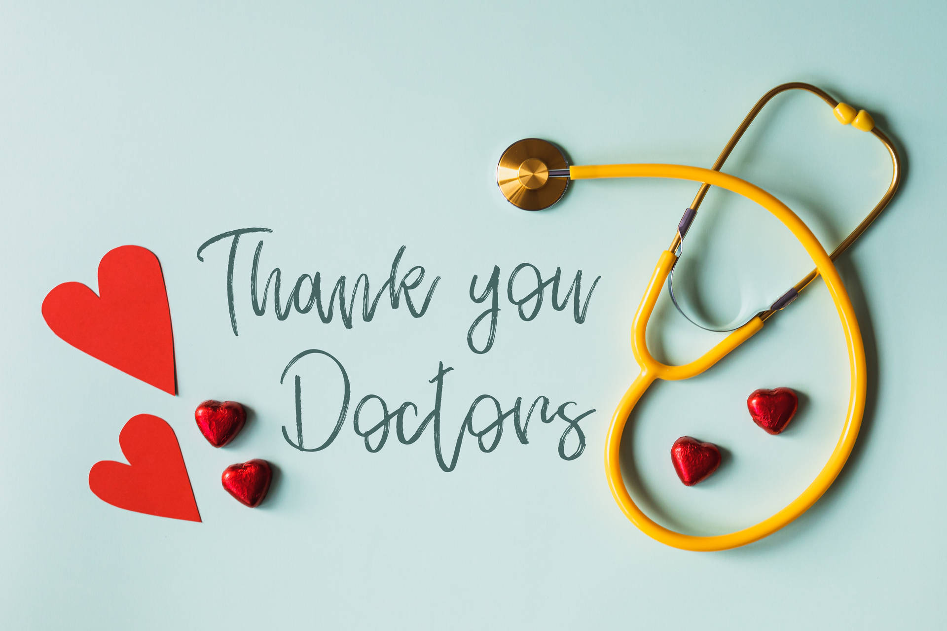 Thank You Doctors Message Wallpaper
