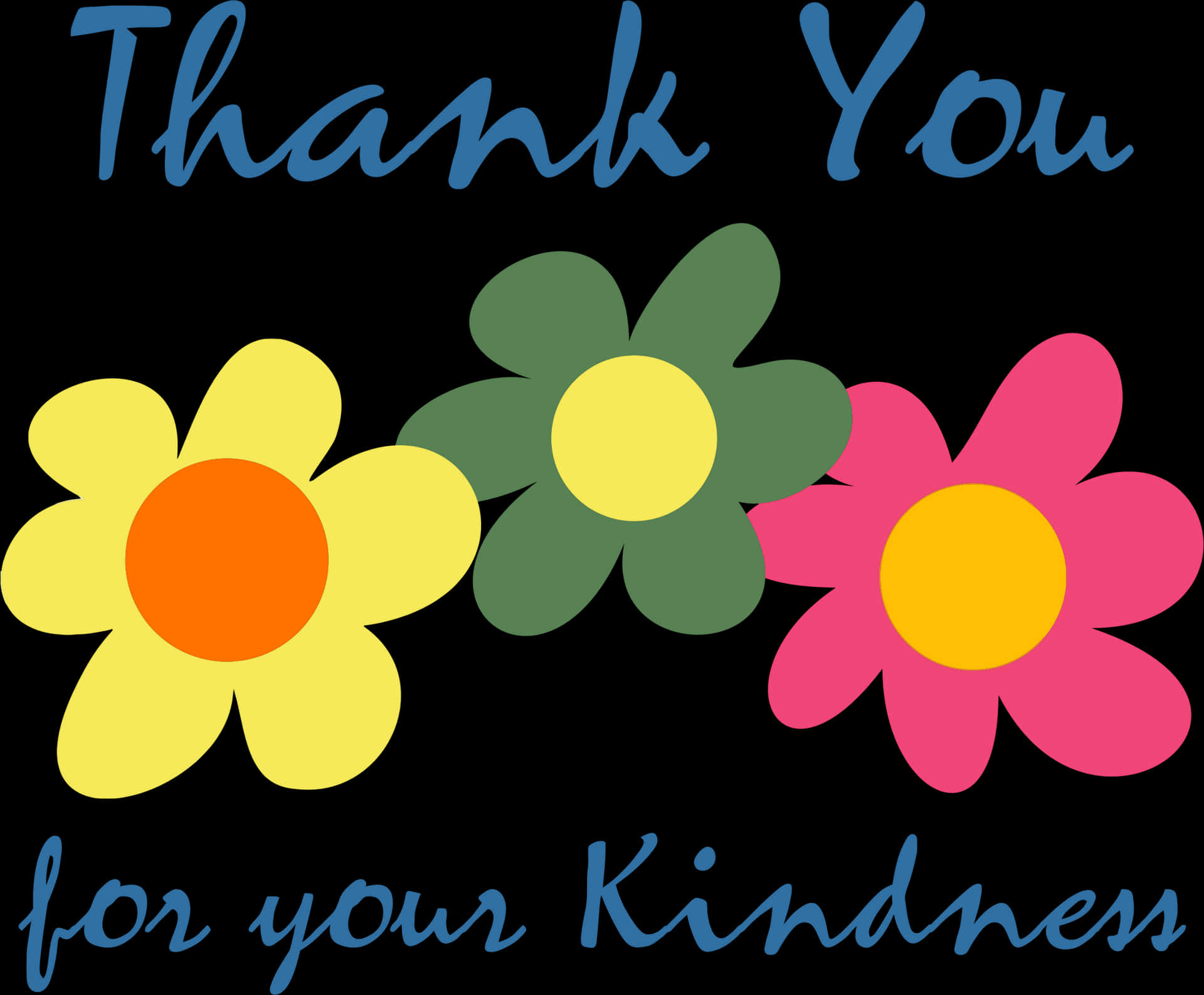 Download Thank You Floral Kindness Graphic | Wallpapers.com