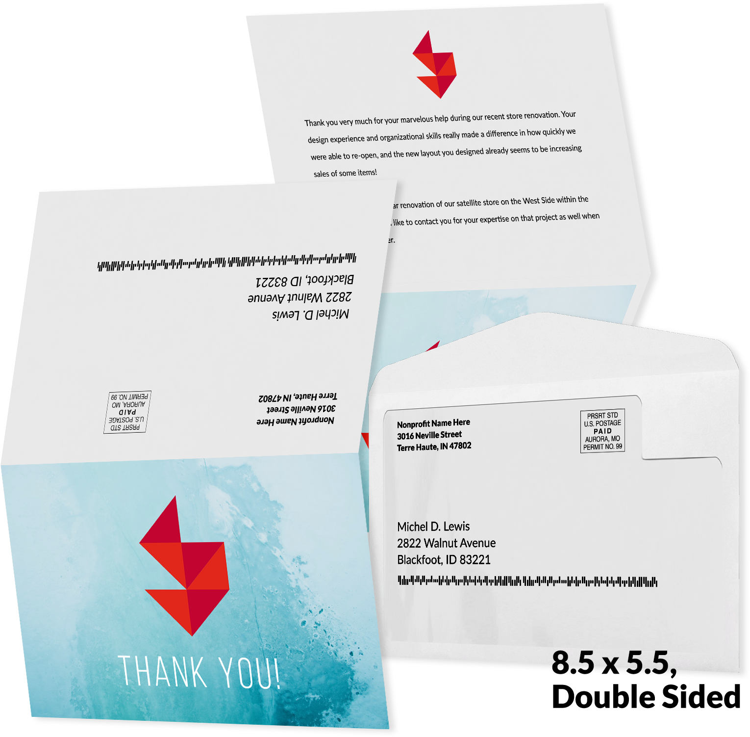 Thank You Mail Mockup Design PNG