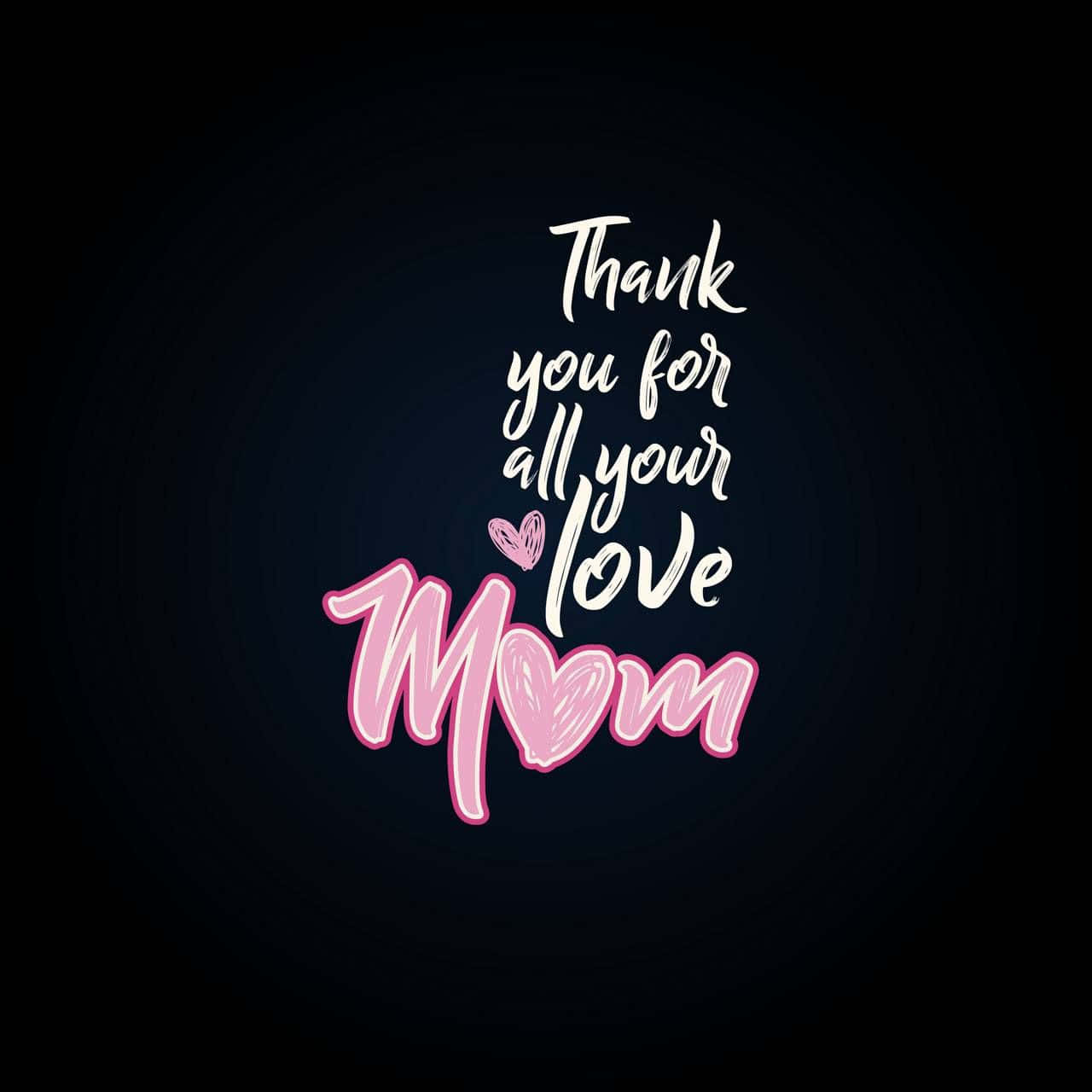 Thank You Noteto Mom Love Appreciation Wallpaper
