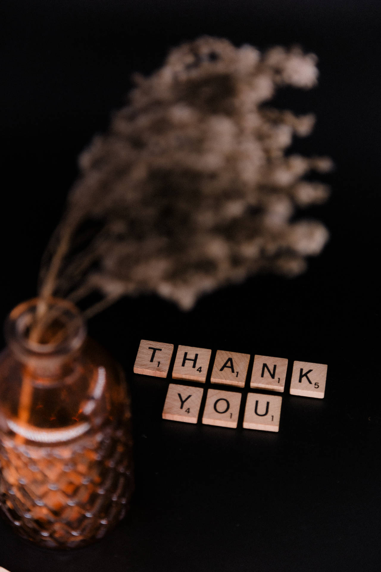 Heartfelt Thank You Message on a Wine Bottle Wallpaper