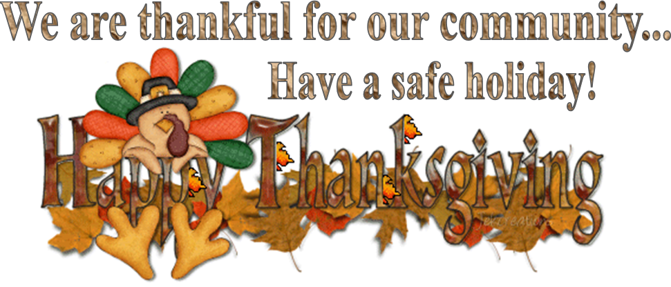 Thankful Community Happy Thanksgiving Banner PNG