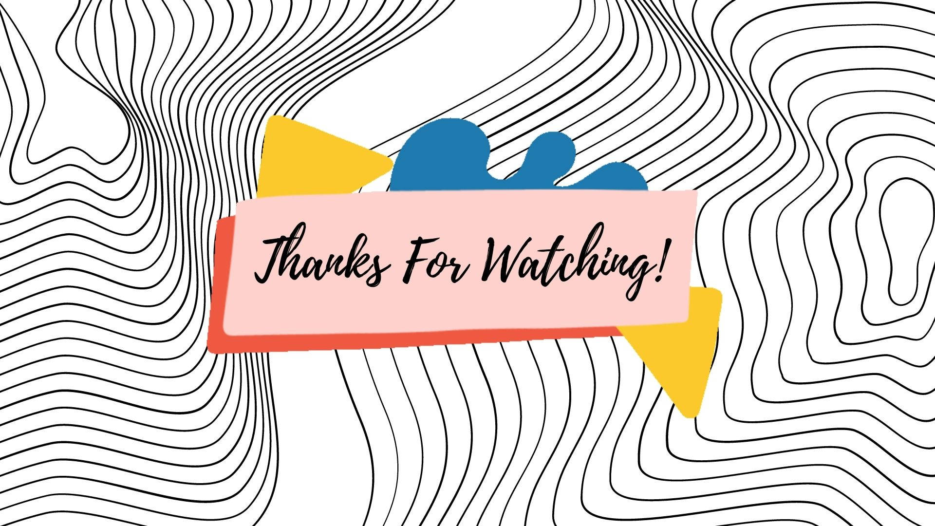Thanks For Watching Card Geometric Design Wallpaper