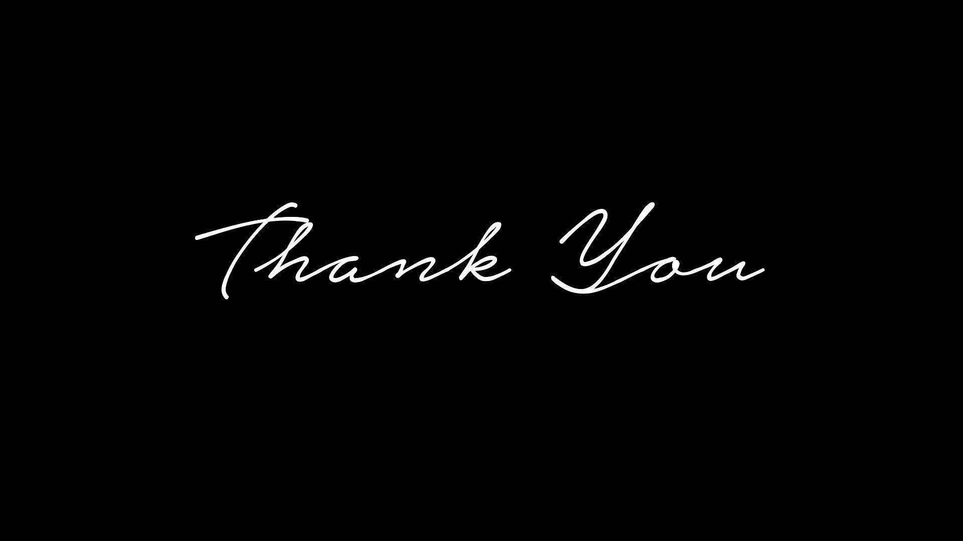 Thanks For Watching Cursive Font Wallpaper