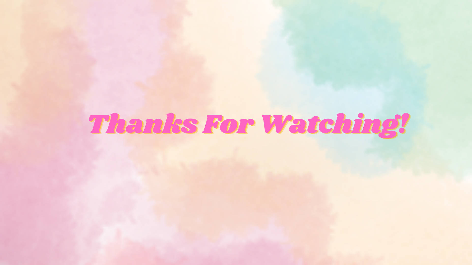 Thanks For Watching On Pastel Marble Wallpaper