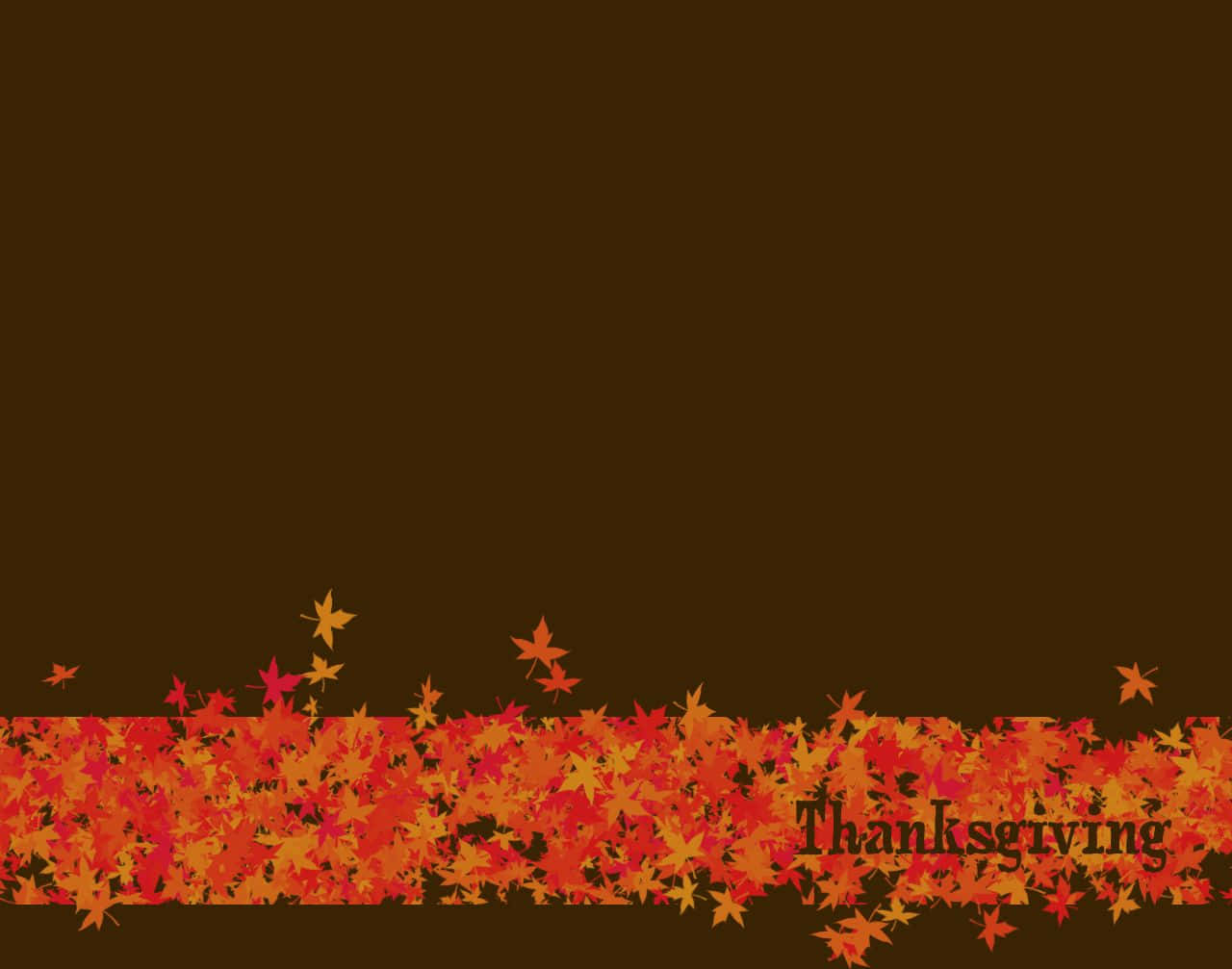 Thanksgiving Background With Brown Leaves