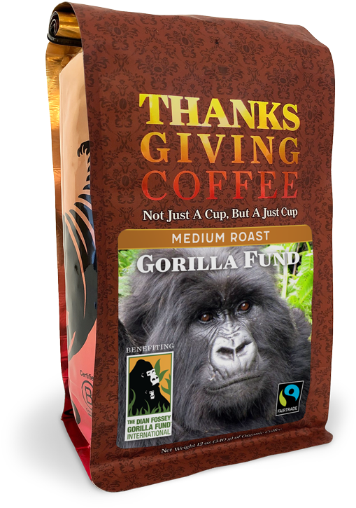 Thanksgiving Coffee Gorilla Fund Medium Roast PNG