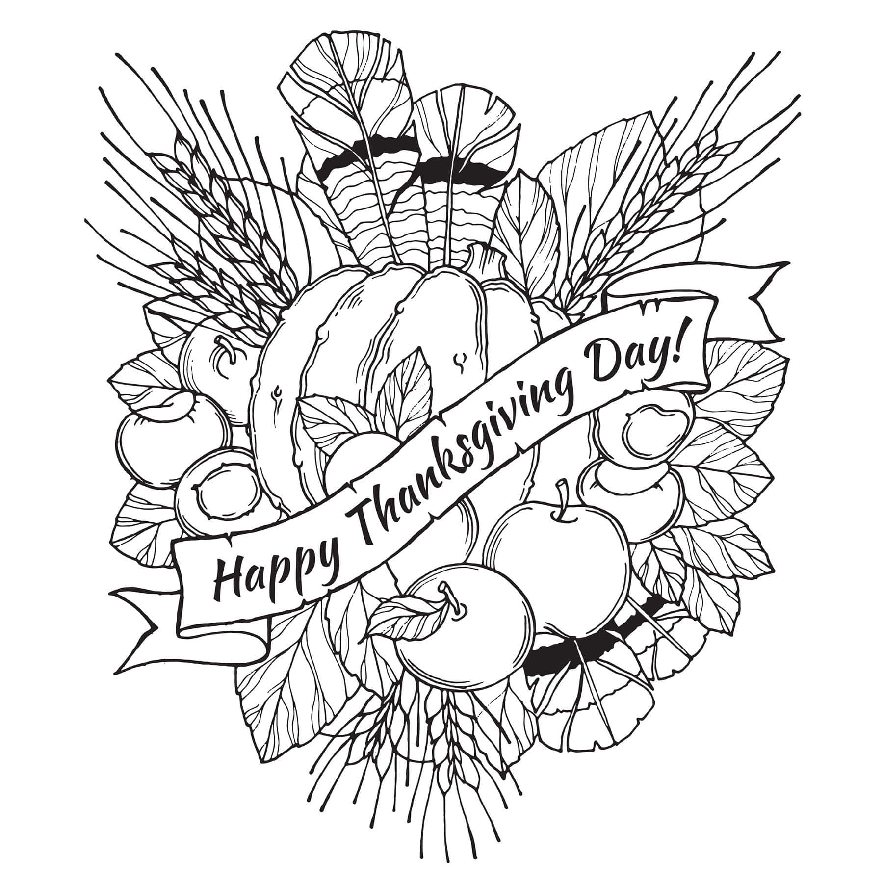 Celebrate the joy of Thanksgiving with a fun coloring activity