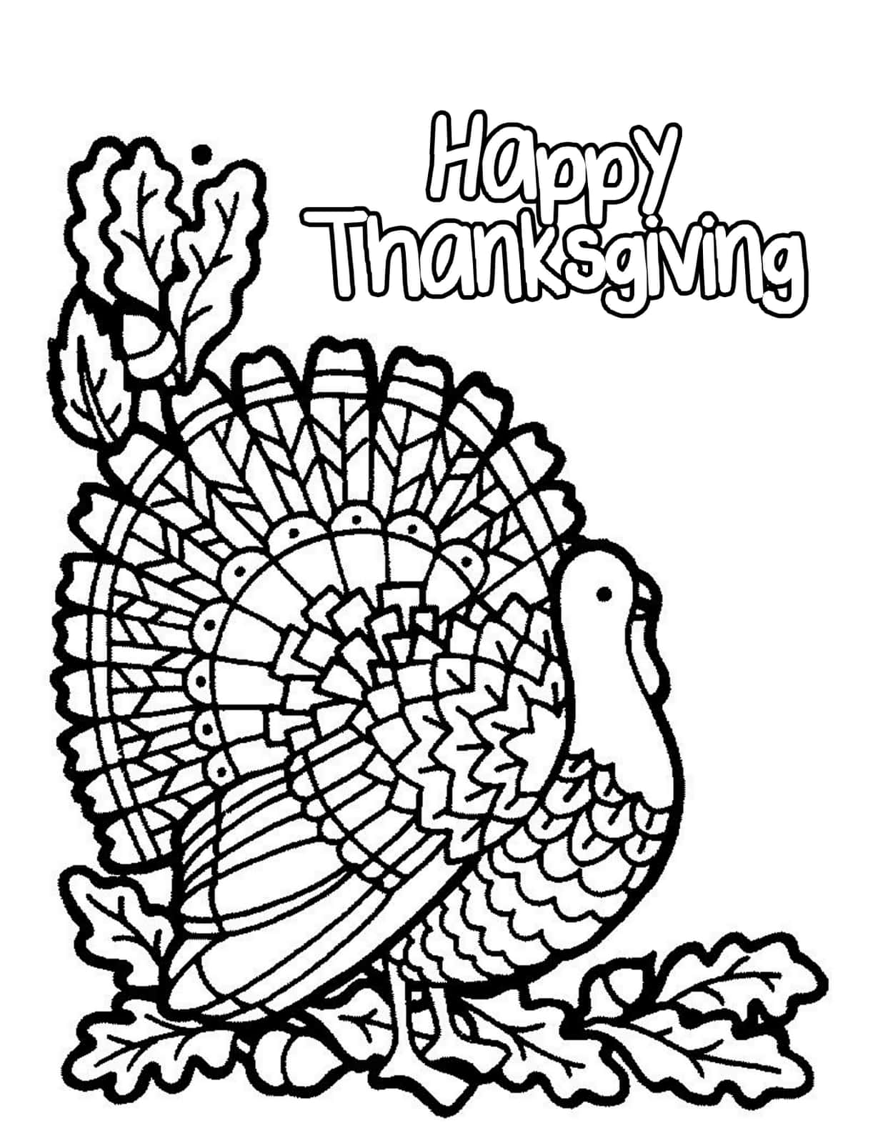 It's time for some fun! Enjoy Thanksgiving with this delightful coloring page.