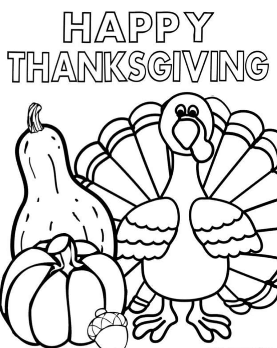 Thanksgiving раскраска