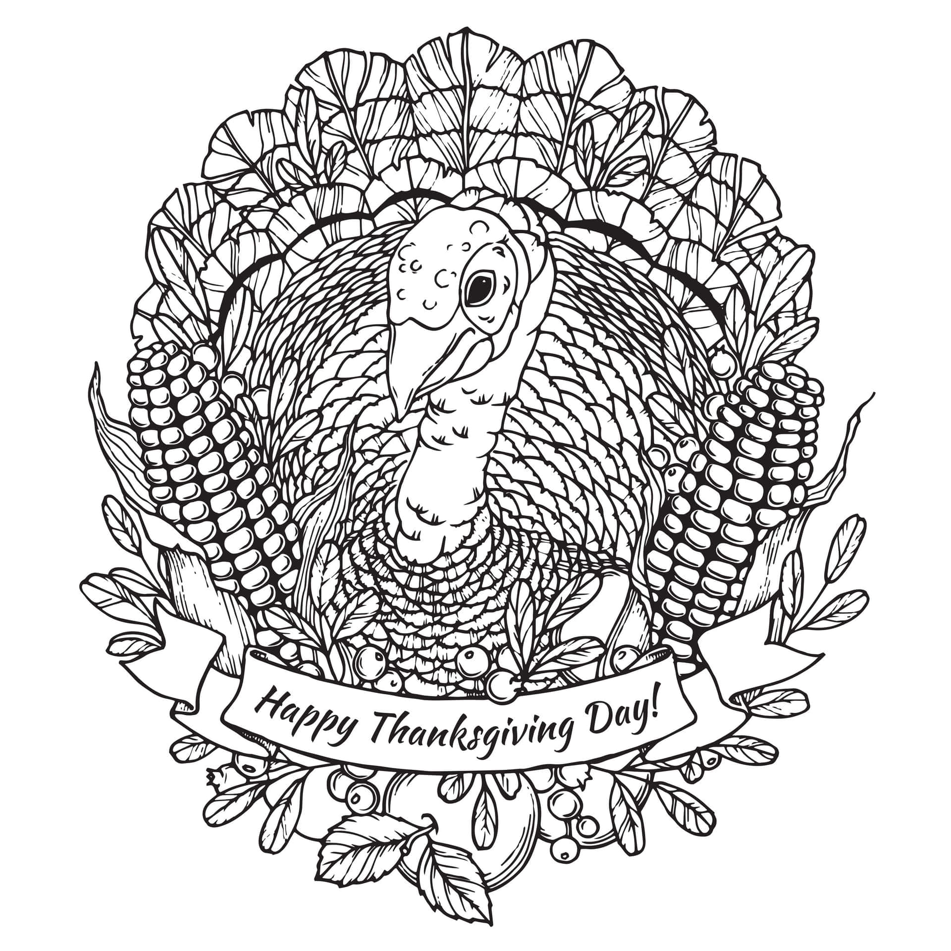Get into the Thanksgiving spirit with these festive coloring pages.