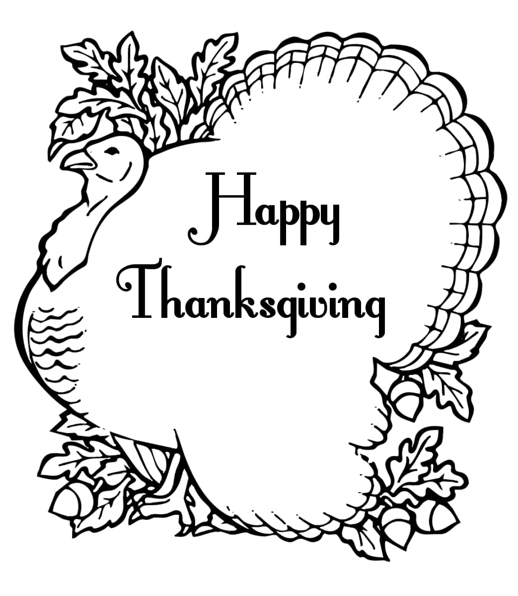 Fejr denne særlige begivenhed med denne Thanksgiving Coloring Picture ho-ho.