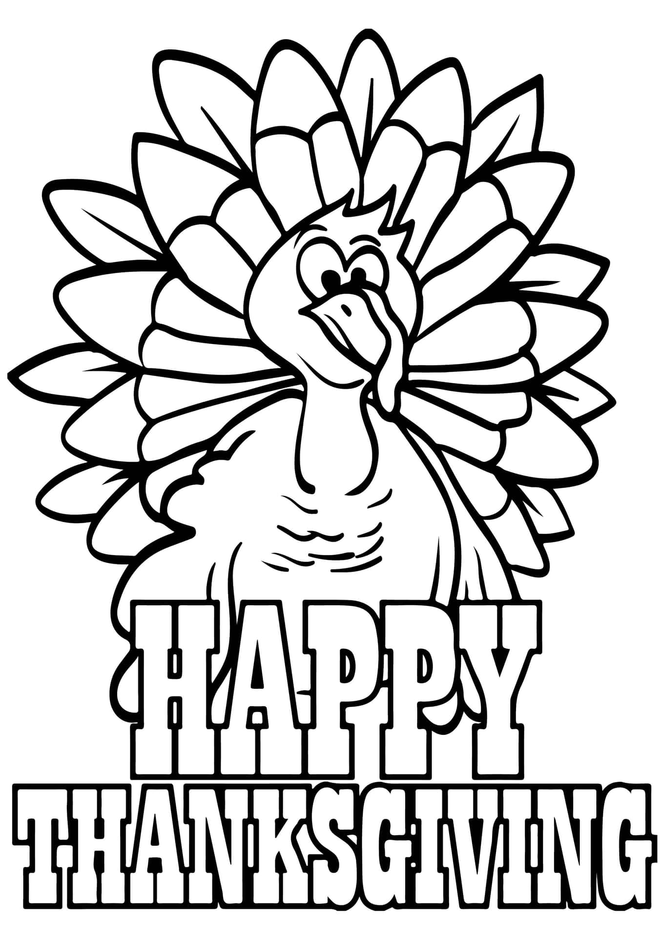 Give thanks - Craft a colorful Thanksgiving with this printable coloring page