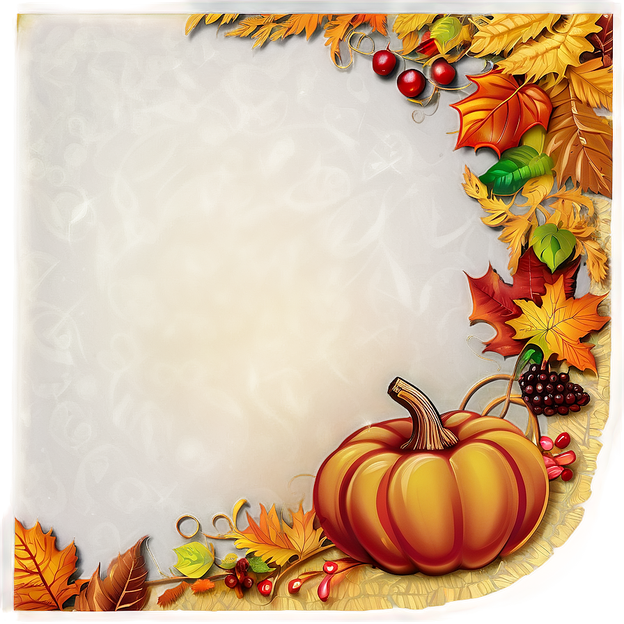 Thanksgiving Cornucopia Border Png Nji PNG