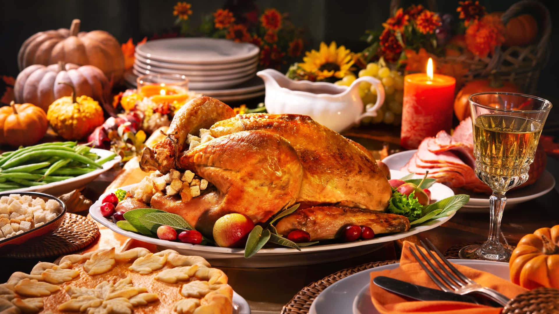 Thanksgiving Feast Desktop Wallpaper