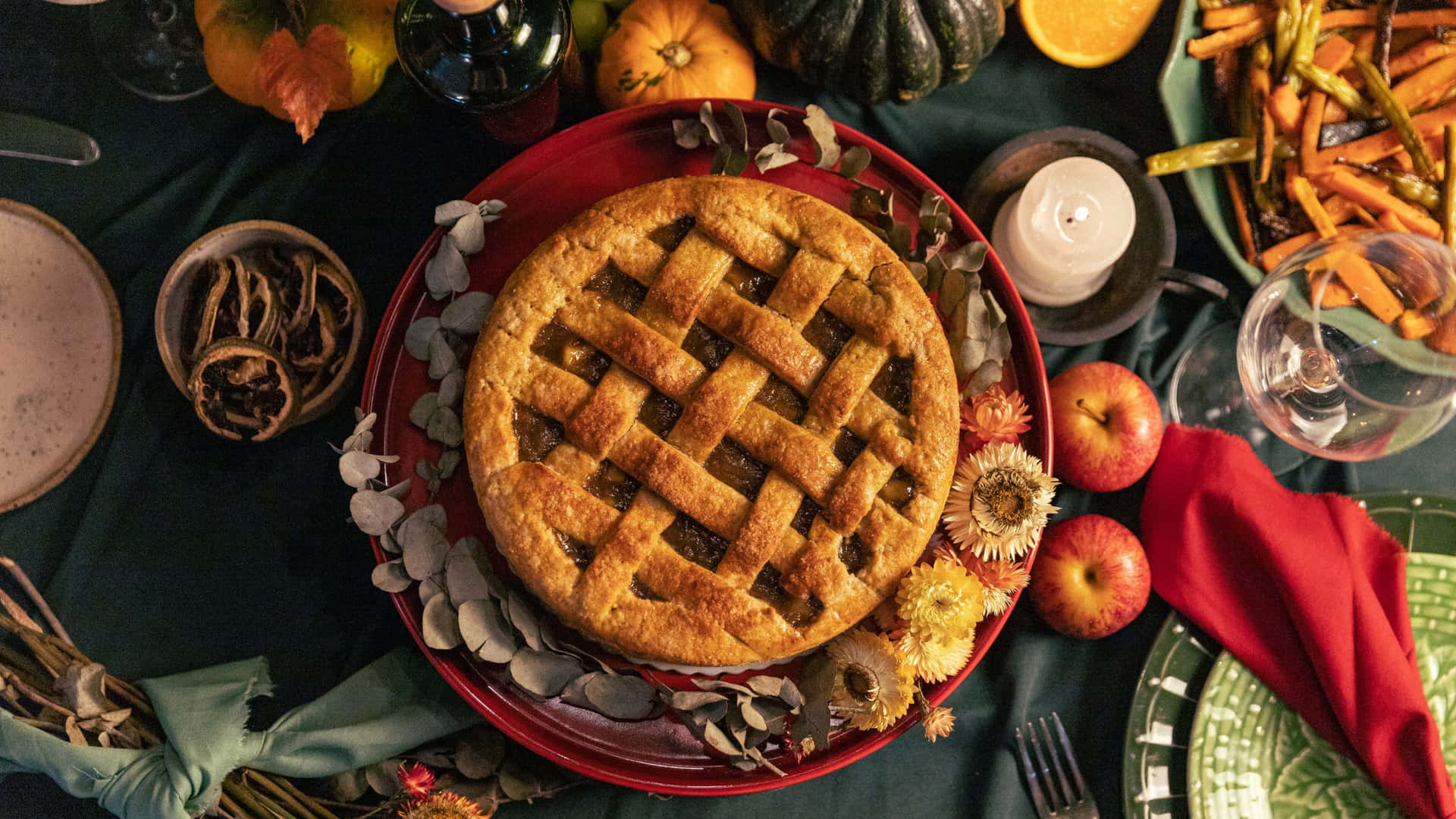 Thanksgiving Pie Desktop Wallpaper