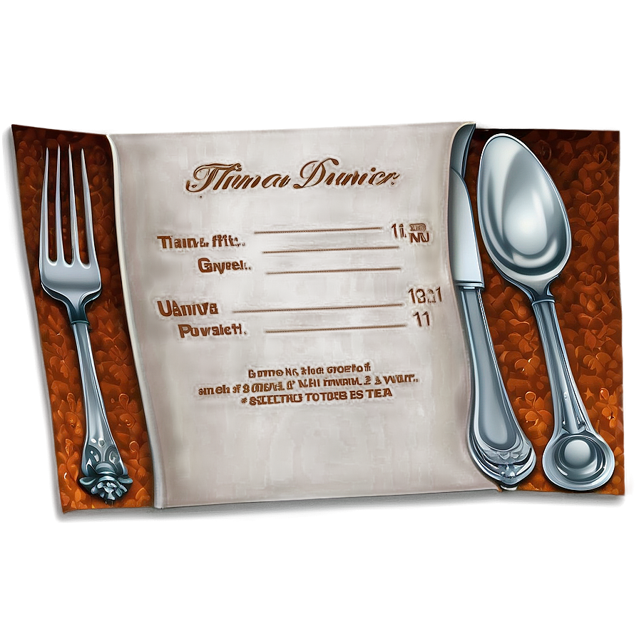 Thanksgiving Dinner Invitation Png Gnq PNG