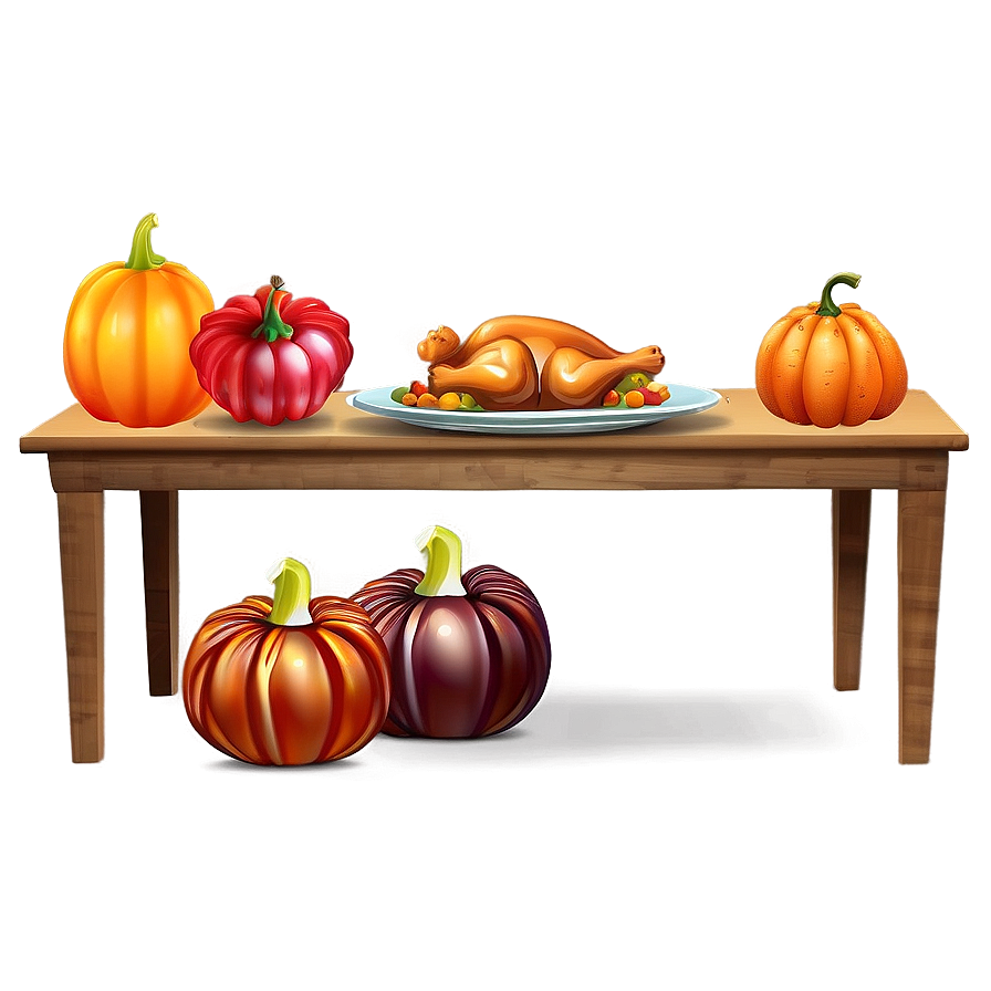 Thanksgiving Holiday Table Png 41 PNG