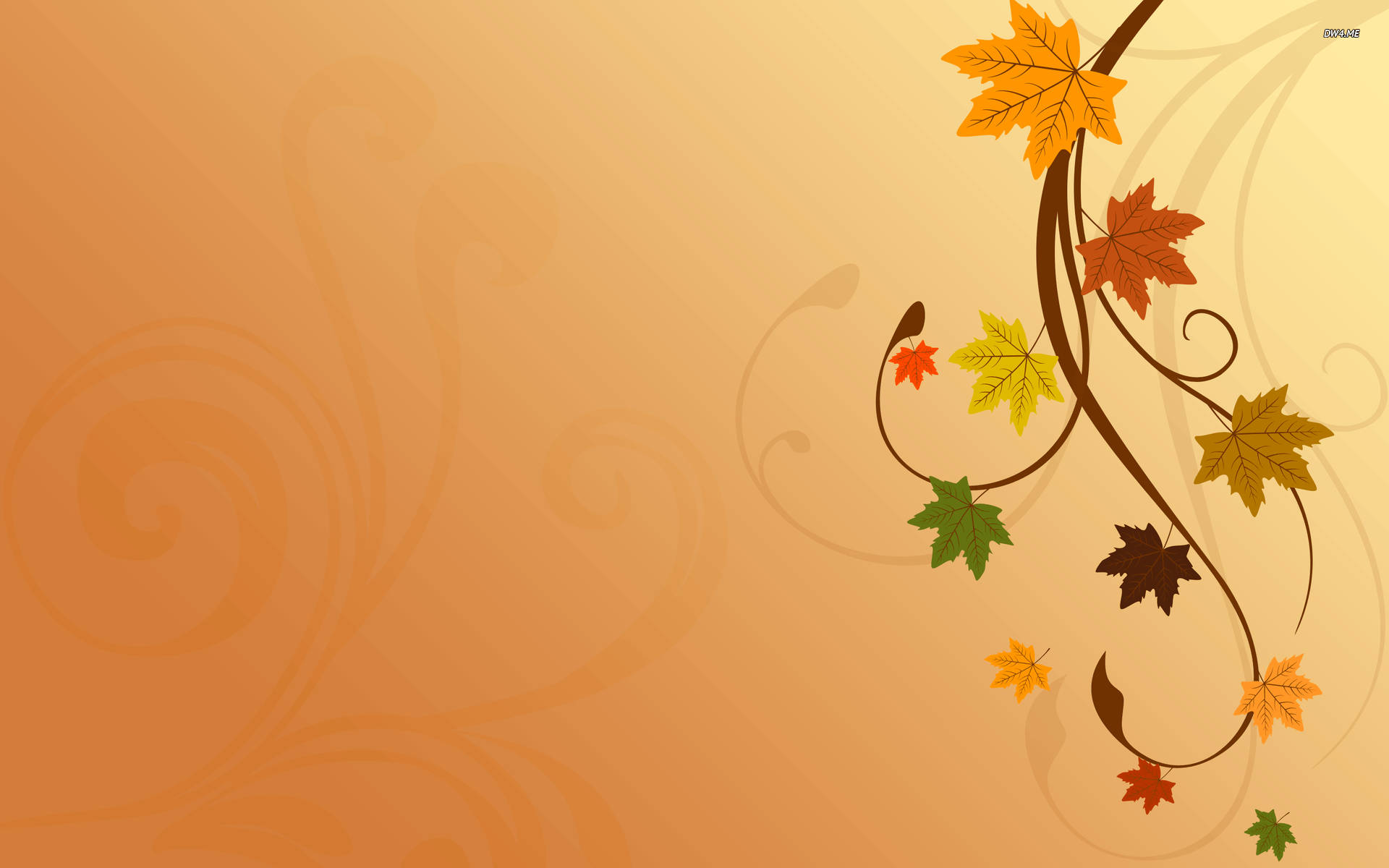 Celebrate Thanksgiving this year with a pattern of colorful maple leaves. Wallpaper