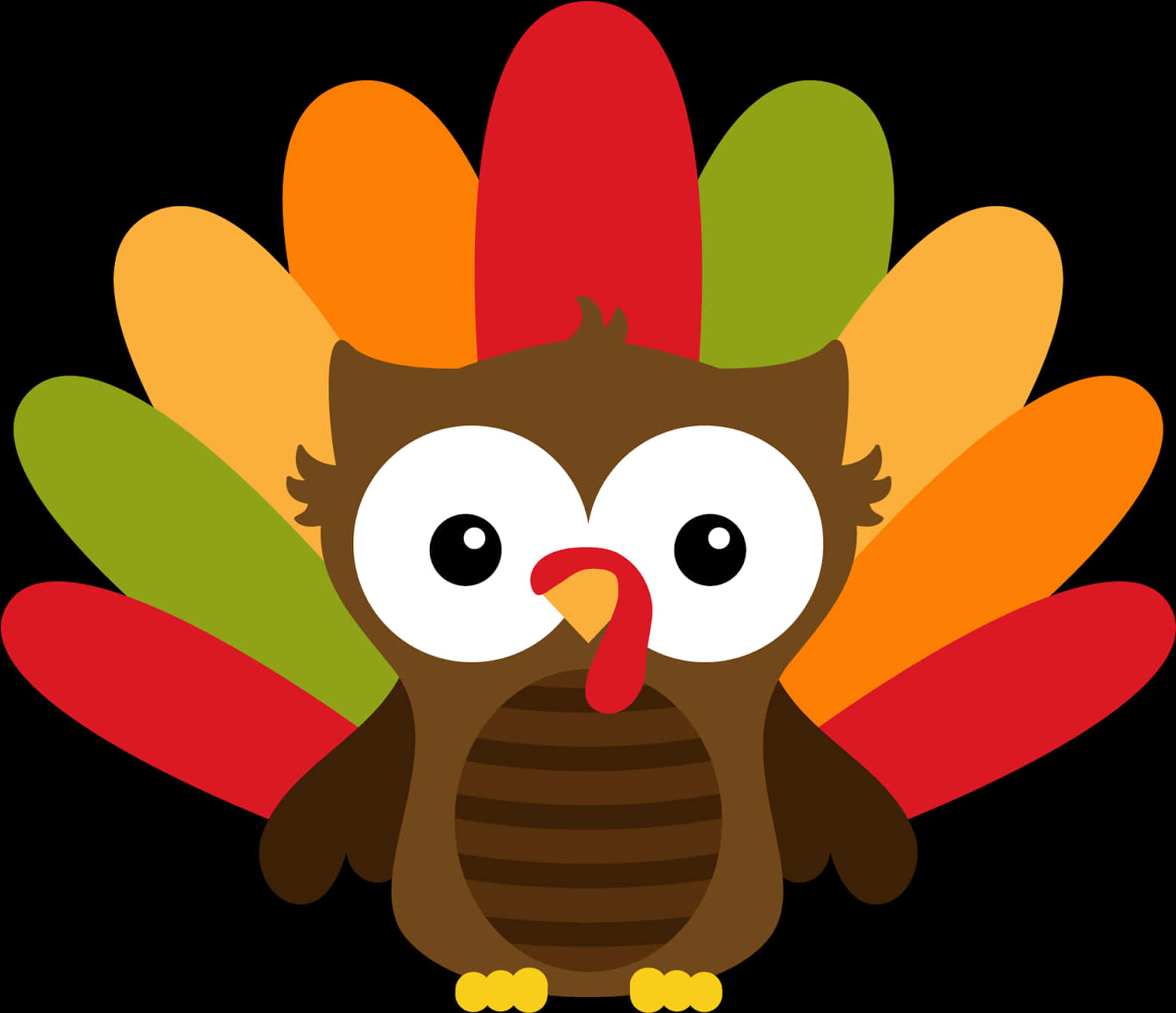 Thanksgiving Owl Turkey Hybrid Cartoon PNG